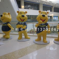卡通維尼熊雕塑，玻璃鋼卡通動物