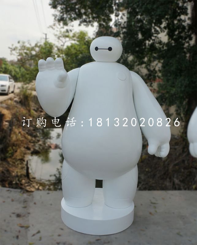 玻璃鋼大白，卡通人物雕塑