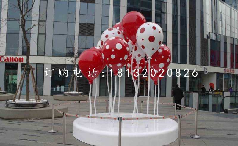 玻璃鋼彩色氣球商場(chǎng)景觀雕塑