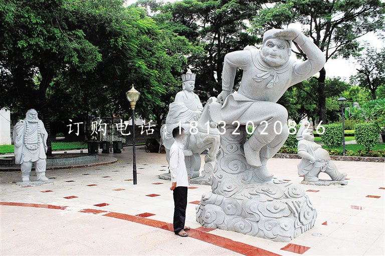 孫悟空石雕 大理石小說(shuō)人物雕塑