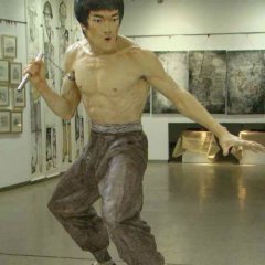 李小龍雕塑，玻璃鋼電影明星雕塑