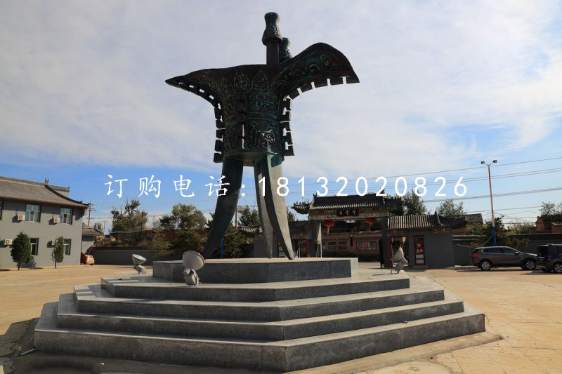 酒樽銅雕 ，廣場(chǎng)青銅酒樽雕塑 (2).jpg