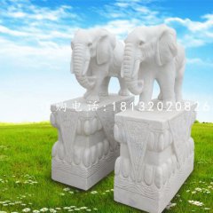 大理石大象，石雕動物 