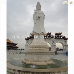 大理石觀音雕塑，滴水觀音石雕