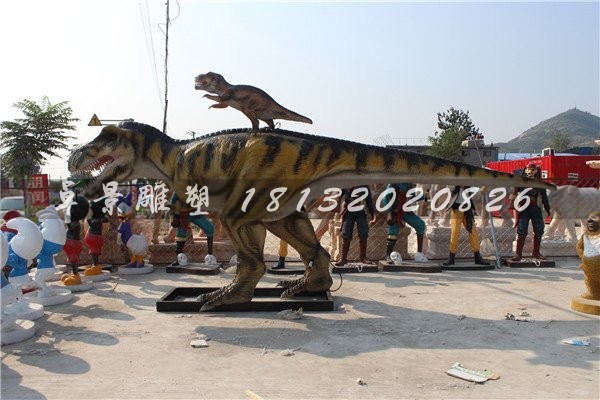 仿真恐龍雕塑公園玻璃鋼動物雕塑