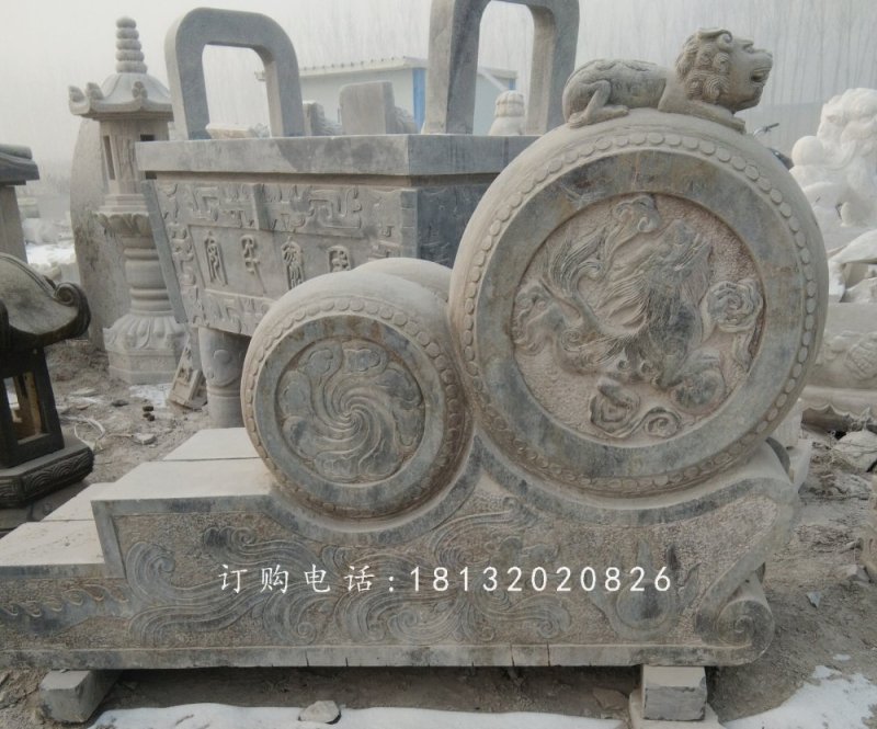 石雕門墩，仿古抱鼓石
