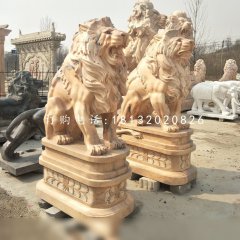 西洋獅石雕，歐式石雕獅子