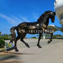 玻璃鋼奔馬雕塑，廣場動物雕塑