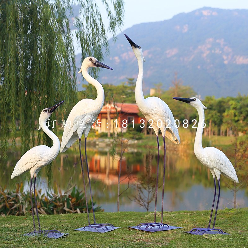 白鷺雕塑，公園玻璃鋼仿真動物 (2).jpg
