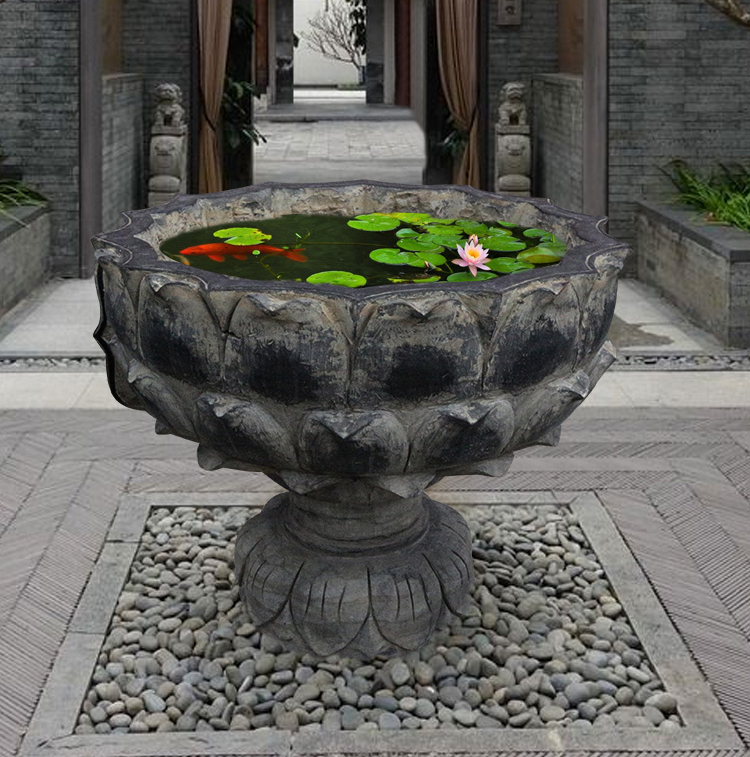 庭院景觀石雕，石雕花盆