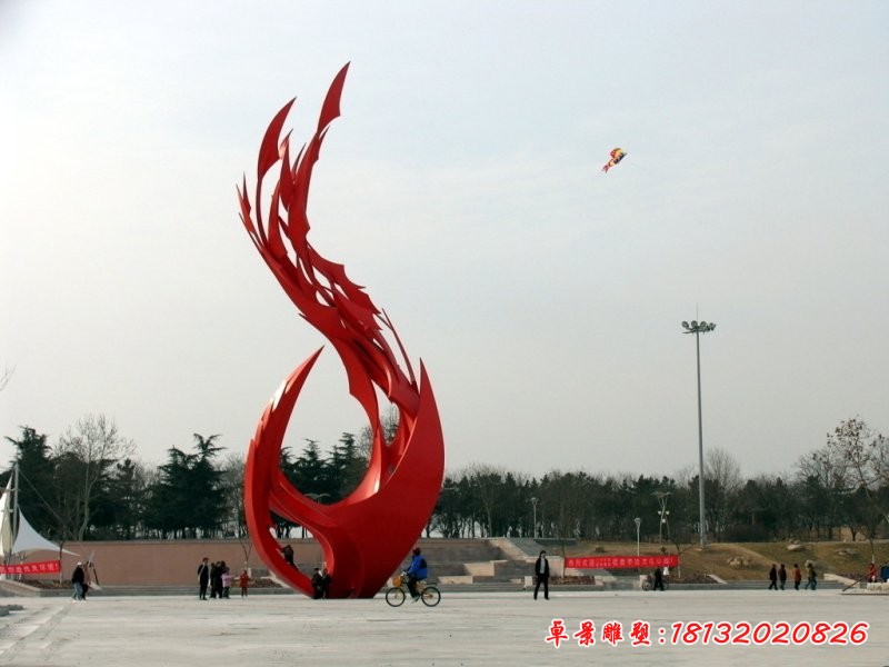 不銹鋼抽象鳳凰，廣場(chǎng)不銹鋼雕塑[1][1]