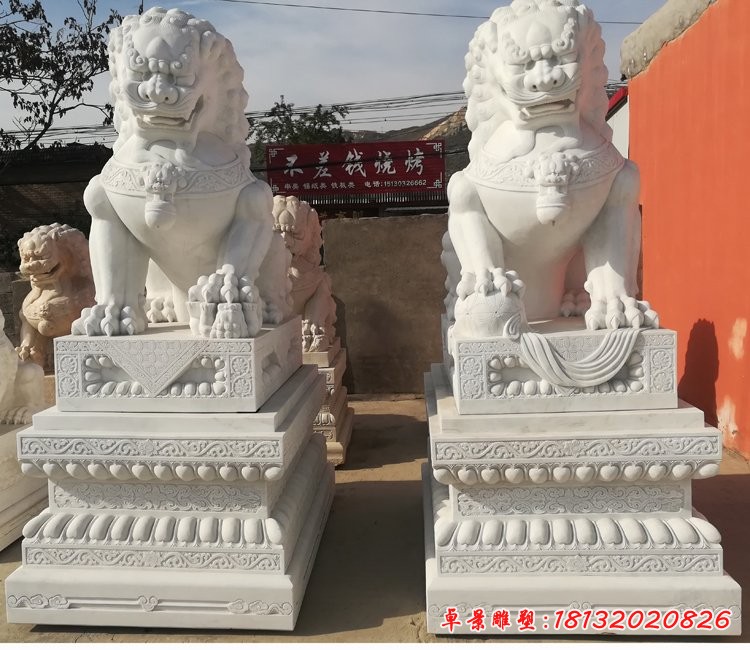 漢白玉故宮獅子，門口看門獅子石雕 (2)[1][1]