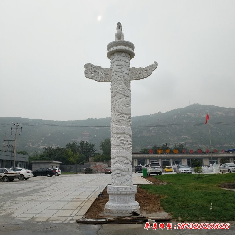 龍柱石雕，漢白玉華表石雕[1][1]