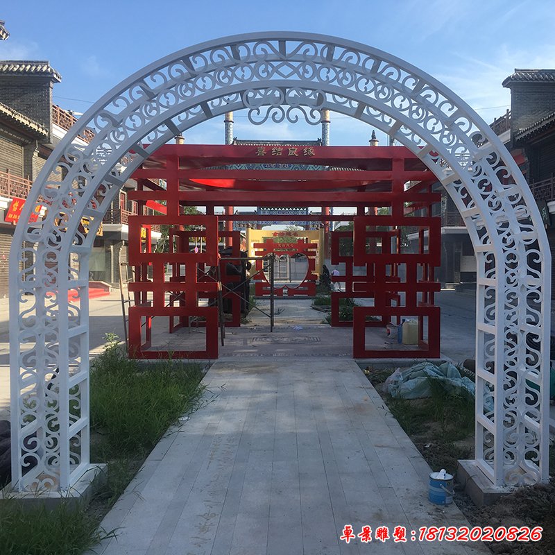 不銹鋼城市剪影拱門(mén)雕塑 (2)[1]