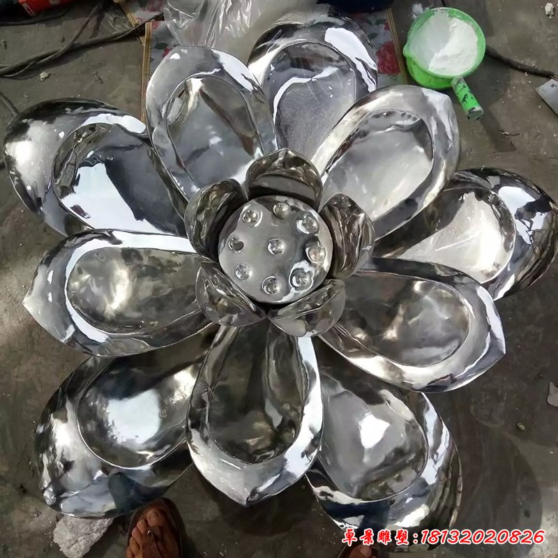 不銹鋼荷花雕塑，