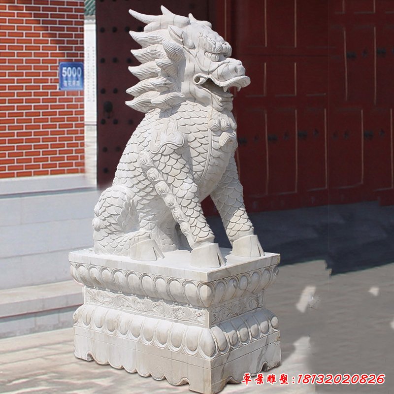 漢白玉麒麟，麒麟石門墩