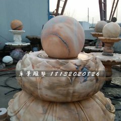 風(fēng)水球石雕，晚霞紅風(fēng)水球