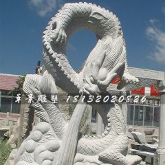 公園景觀(guān)大理石龍雕塑