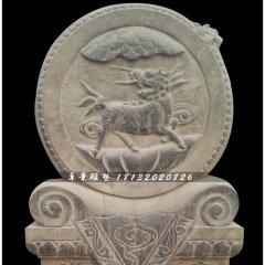 石雕門墩，仿古石墩
