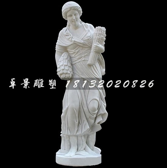 漢白玉人物雕塑，西方女人石雕