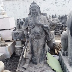 關(guān)公讀書石雕，青石關(guān)公雕塑