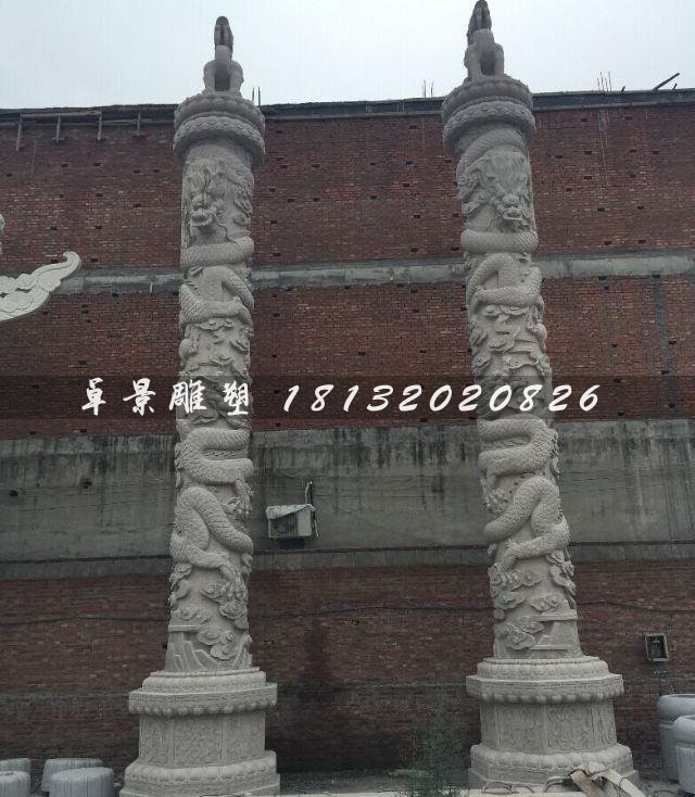 龍柱石雕，華表石雕，廣場柱子雕塑