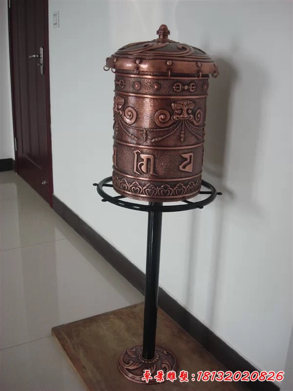 轉(zhuǎn)經(jīng)筒銅雕，鑄銅轉(zhuǎn)經(jīng)筒雕塑