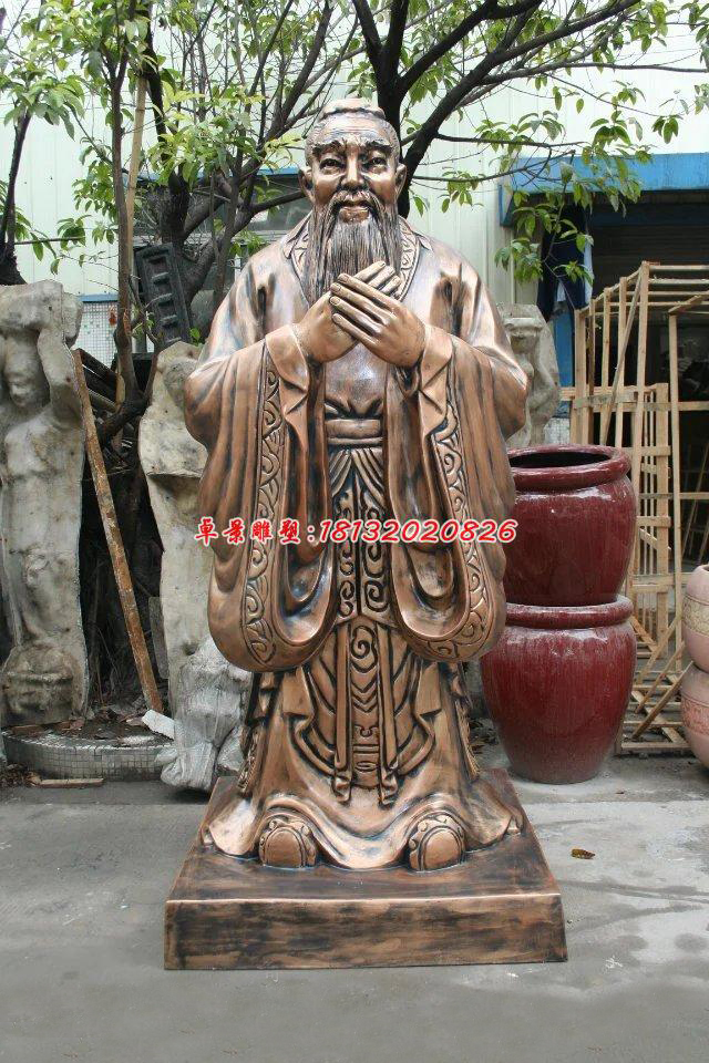 孔子銅雕，孔子雕塑