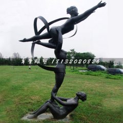 體操運(yùn)動員雕塑，公園人物銅雕