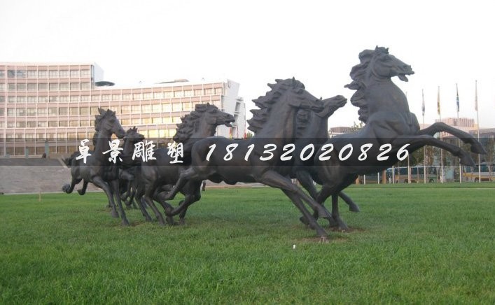 廣場(chǎng)銅馬雕塑，群馬銅雕