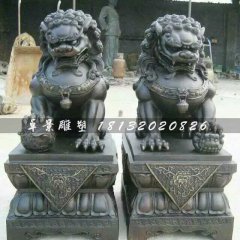 北京獅子雕塑，看門獅銅雕