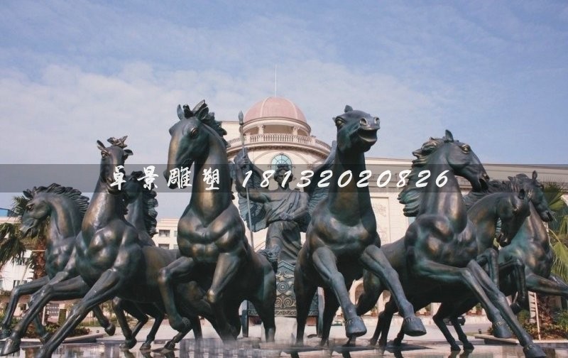 阿波羅戰(zhàn)車銅雕，廣場景觀雕塑