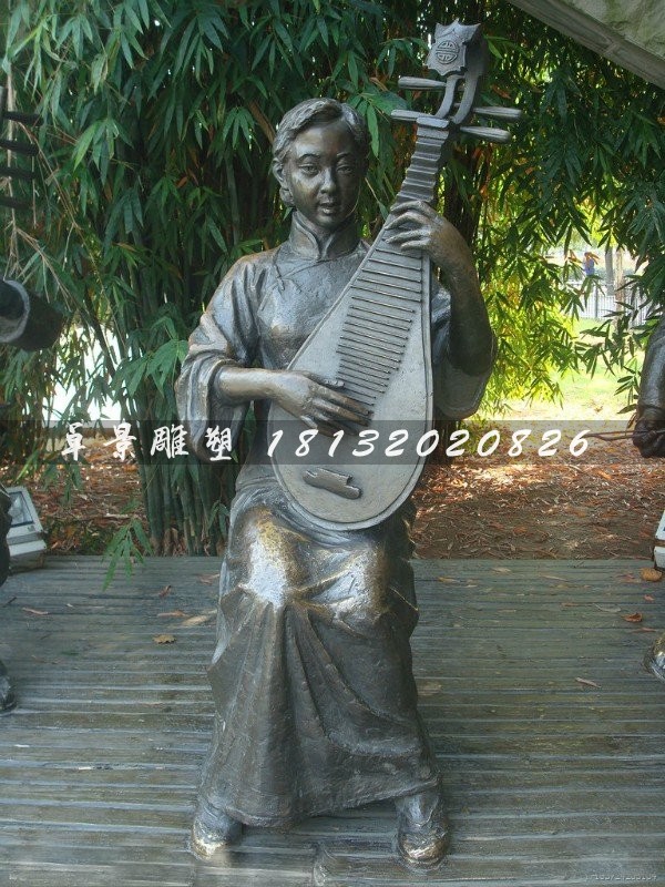 美女銅雕，公園人物銅雕