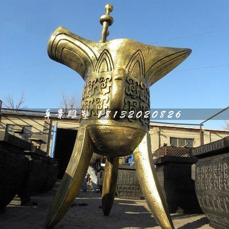 酒樽銅雕，仿古酒樽，廣場(chǎng)酒樽銅雕