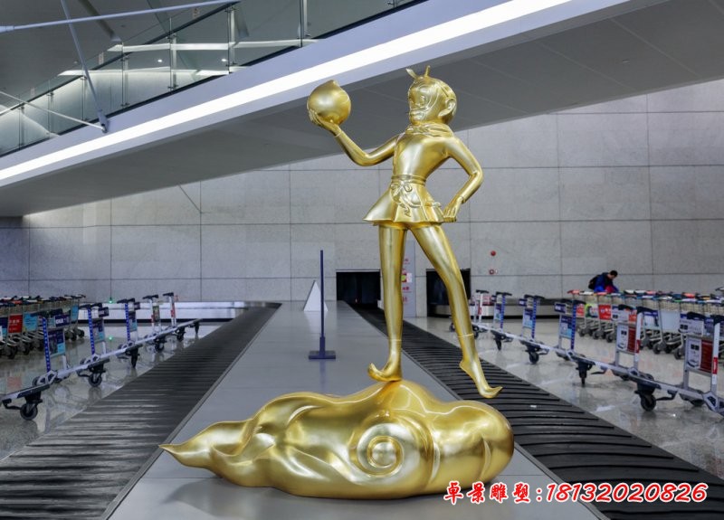 孫悟空銅雕,卡通孫悟空雕塑