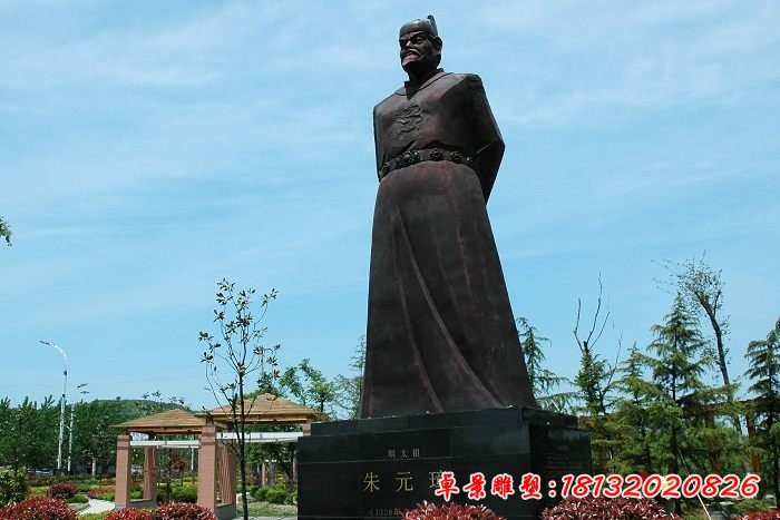 朱元璋銅雕，古代皇帝銅雕