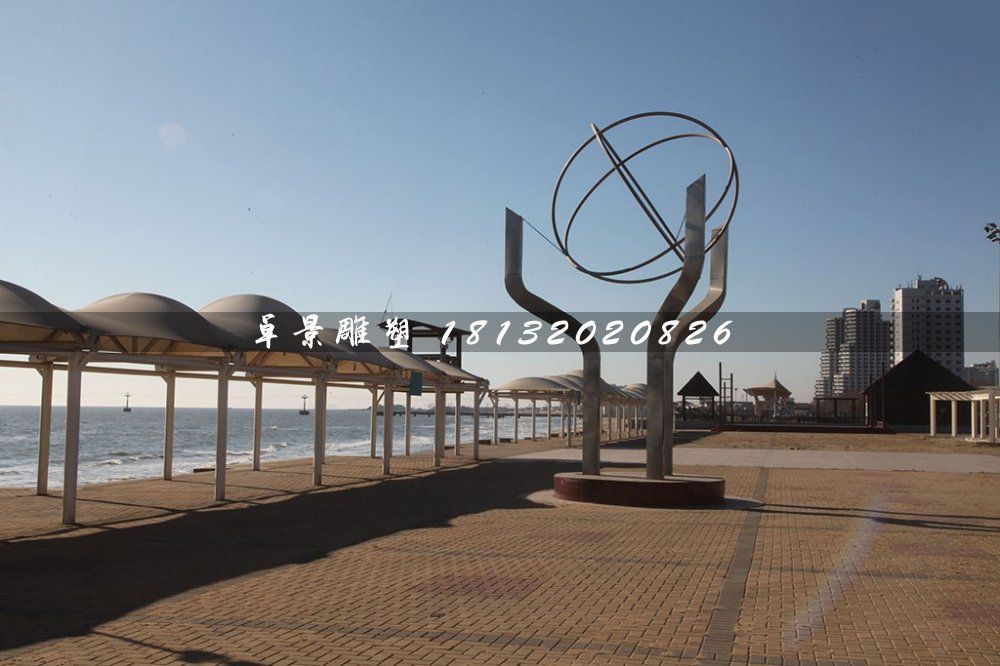托起地球雕塑，不銹鋼廣場雕塑