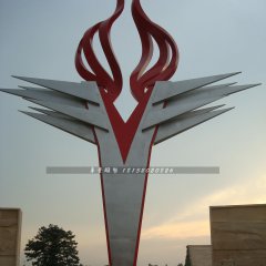不銹鋼火炬雕塑，廣場不銹鋼雕塑