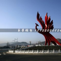 不銹鋼鳳凰雕塑，不銹鋼城市標(biāo)志雕塑