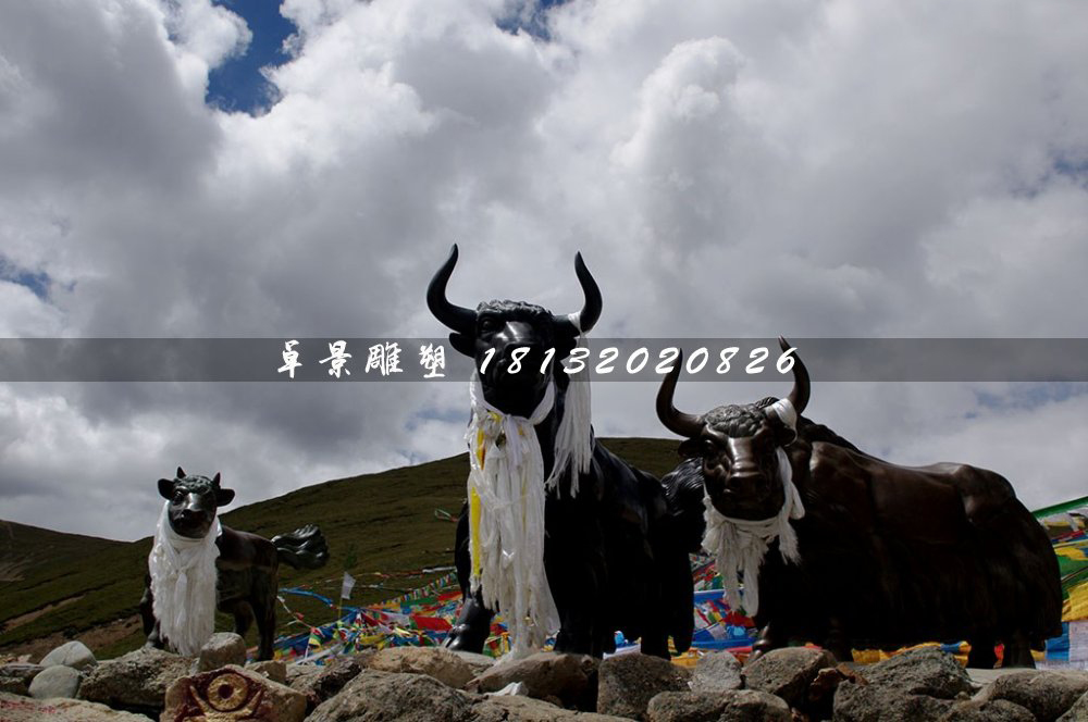 不銹鋼牦牛雕塑，不銹鋼草原雕塑