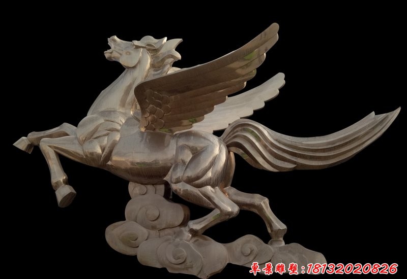 馬踏祥云雕塑，不銹鋼馬雕塑
