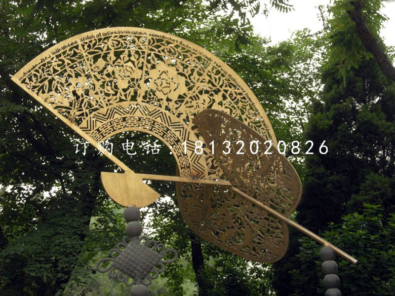 不銹鋼扇子雕塑，公園景觀不銹鋼雕塑