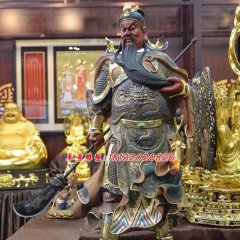 玻璃鋼關(guān)公雕塑，玻璃鋼人物雕塑