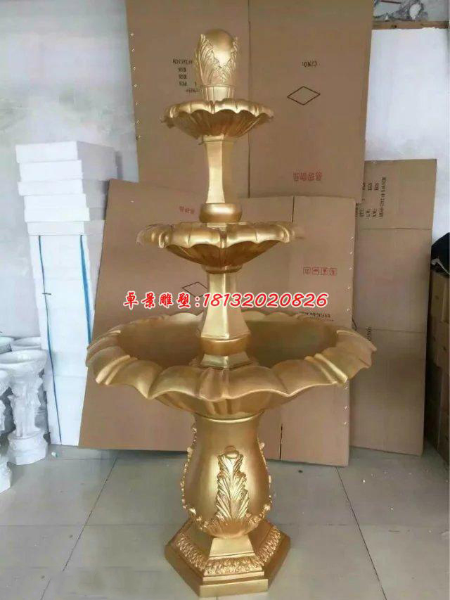玻璃鋼噴泉雕塑，玻璃鋼噴水盆雕塑