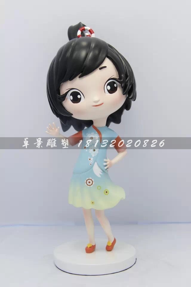 玻璃鋼美少女雕塑，玻璃鋼人物雕塑