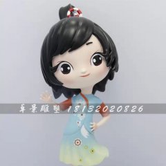 玻璃鋼美少女雕塑，玻璃鋼人物雕塑