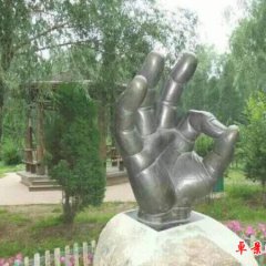 玻璃鋼ok手勢雕塑，景觀玻璃鋼雕塑