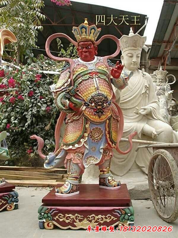廣目天王雕塑,玻璃鋼神仙雕塑