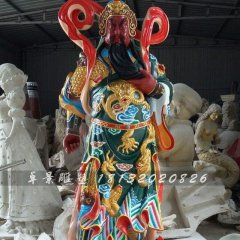 武財神雕塑，玻璃鋼關(guān)公雕塑