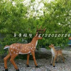 玻璃鋼鹿雕塑，仿真動(dòng)物雕塑